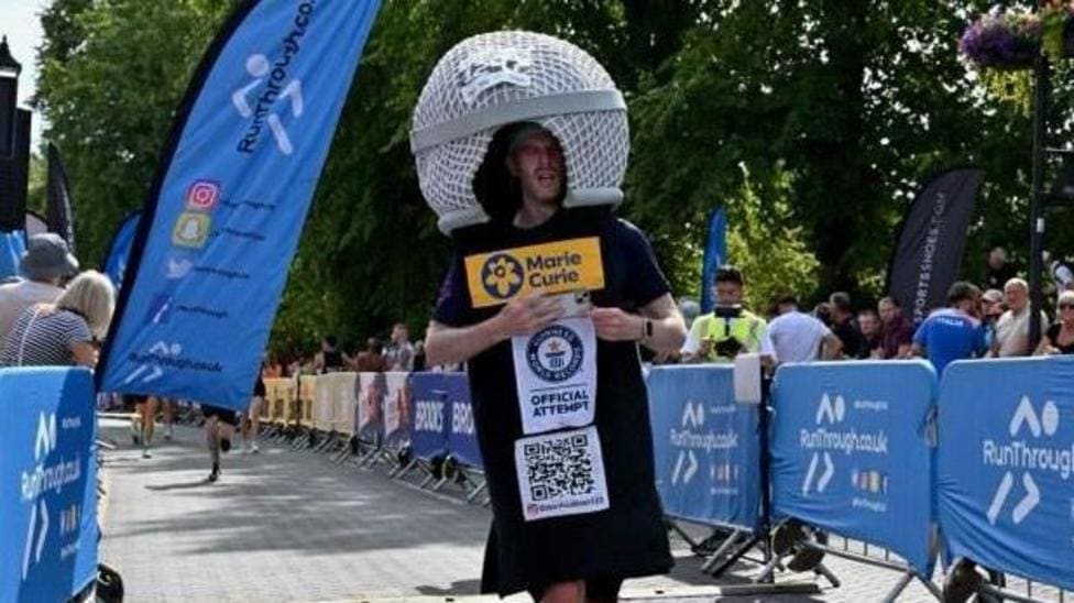 Comedian confident of double world records for microphone runs — Solihull news photo (BBC Birmingham & Black Country)