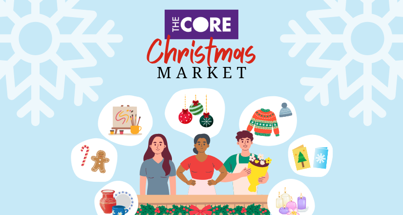 The Core Christmas Market illustration of local makers with handmade gifts